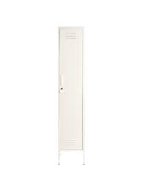 Armadietto piccolo Skinny, Acciaio verniciato a polvere, Bianco crema, Larg. 35 x Alt. 183 cm