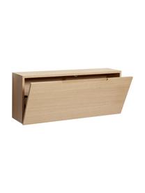 Ścienna szafka na buty z drewna dębowego Collect, Drewno dębowe z certyfikatem FSC, Drewno dębowe, S 100 x W 40 cm