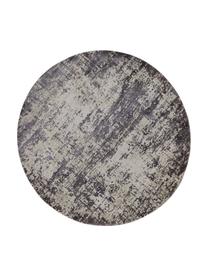 Tapis rond vintage gris Cordoba, Gris clair, gris foncé