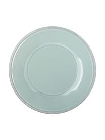 Platos postre Constance, 2 uds., estilo rústico, Gres, Azul, turquesa, Ø 24 cm