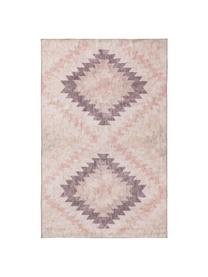 Kelim vloerkleed Ana Diamonds met ethnopatroon in roze, 80% polyester 20% katoen, Oudroze, multicolour, B 190 x L 290 cm (maat L)