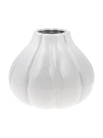 Deko-Vase Samoa, Steingut, Weiß, Ø 21 x H 19 cm