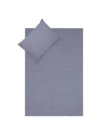 Parure copripiumino in cotone Scotty, Cotone, Blu/bianco, 155 x 200 cm + 1 federa 50 x 80 cm