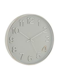 Reloj de pared Arabic, Plástico, Plateado, Ø 40 cm