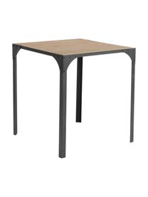 Mesa de comedor Cal, Tablero: madera, Patas: metal, Negro, beige, An 70 x F 70 cm