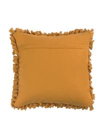Poszewka na poduszkę z wypukłą powierzchnią Aqia, 50% poliester, 50% bawełna, Musztardowy, S 45 x D 45 cm