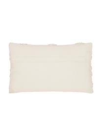 Housse de coussin rectangulaire Akesha, 100 % coton, Blanc crème, larg. 30 x long. 50 cm