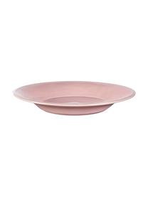 Platos hondos Constance, 2 uds., estilo rústico, Gres, Rosa, Ø 27 cm