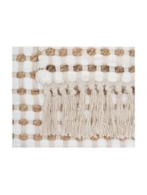 Deurmat Fiesta van katoen/jute, 55% katoen, 45% jute, Wit, 45 x 75 cm