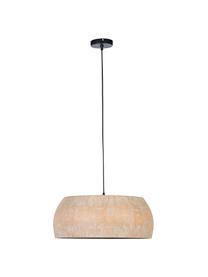 Scandi hanglamp Solid van paulowniahout, Lampenkap: paulowniahout, Baldakijn: gecoat metaal, Beige, Ø 53 x H 23 cm