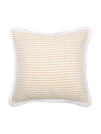 Cojín Salamanca, con relleno, 100% algodón, Blanco, amarillo, An 40 x L 40 cm