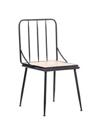 Silla Grid, Asiento: madera de abeto, Negro, marrón, An 44 x Al 87 cm