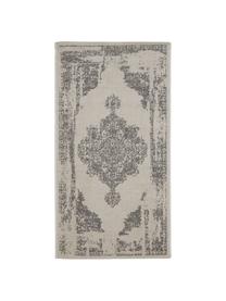 Tapis gris extérieur / intérieur style vintage Everly, 100 % polypropylène, Gris, larg. 80 x long. 150 cm (taille XS)