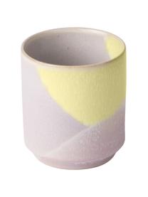 Tazza senza manico fatta a mano Gallery 2 pz, Gres, Lilla, giallo, Ø 7 x Alt. 8 cm