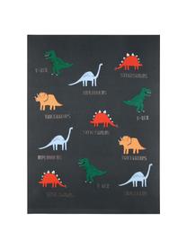 Posterset Dinosaur, 2-delig, Digitale print op papier, 200 g/m², Groen, grijs, geel, rood, blauw, 31 x 41 cm