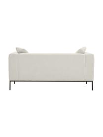 Sofa Carrie (2-Sitzer) mit Metall-Füßen, Bezug: Polyester 50.000 Scheuert, Gestell: Spanholz, Hartfaserplatte, Füße: Metall, lackiert, Webstoff Hellgrau, B 176 x T 86 cm