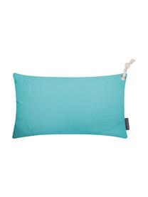 Effen outdoor kussenhoes Capri in turquoise, Polypropyleen, Turquoise, 30 x 50 cm