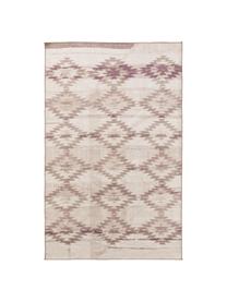 Dubbelzijdig vloerkleed Kelim Ana Aztec met ethnopatroon, 80% polyester 20% katoen, Beige, taupe, B 75 x L 150 cm (maat XS)