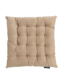 Wendesitzkissen Milana, Samt/Cord, Vorderseite: Polyestersamt, Rückseite: Cord (90% Polyester, 7% N, Beige, B 40 x L 40 cm