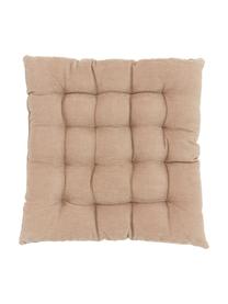 Wendesitzkissen Milana, Samt/Cord, Vorderseite: Polyestersamt, Rückseite: Cord (90% Polyester, 7% N, Beige, B 40 x L 40 cm