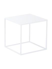 Stolik pomocniczy z metalu Stina, Metal malowany proszkowo, Biały, matowy, S 45 x W 45 cm