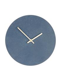 Reloj de pared Paris, Madera contrachapada, Gris, Azul, Ø 30 cm