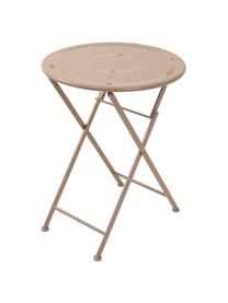 Mobilier de balcon, pliable Bovery, 3 élém., Métal, enduit, Beige, Lot de différentes tailles