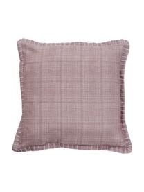 Housse de coussin Karo, Lilas, beige