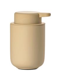 Zeepdispenser Ume van keramiek, Keramiek overtrokken met soft-touch oppervlak (kunststof), Beige, Ø 8 x H 13 cm