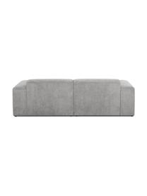Corduroy hoekbank Melva (3-zits), Bekleding: corduroy (92% polyester, , Frame: massief grenenhout, FSC-g, Poten: kunststof, Corduroy grijs, B 239 x D 143 cm, hoekdeel links