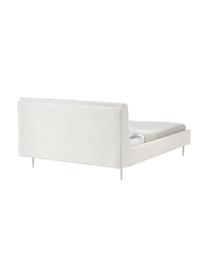Cama tapizada en borreguillo Layla, Estructura: hierro, MDF, contrachapad, Tapizado: tejido borreguillo (96% p, Borreguillo blanco, 180 x 200 cm