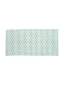 Toalla estampada doble cara Ava, Verde menta, blanco crema, Toalla manos, An 50 x L 100 cm, 2 uds.