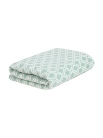 Toalla estampada doble cara Ava, Verde menta, blanco crema, Toalla manos, An 50 x L 100 cm, 2 uds.