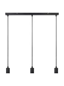 Lampada a sospensione Sky, Baldacchino: metallo verniciato, Nero, Larg. 75 x Alt. 7 cm