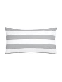 Funda de almohada de algodón Lorena, Gris claro, blanco crema, An 45 x L 85 cm