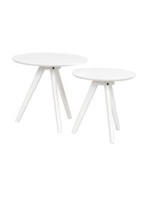 Table d'appoint Yumi, 2 élém., Blanc, Lot de différentes tailles