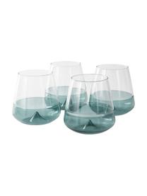 Bicchiere acqua blu/trasparente Dunya 4 pz, Vetro, Blu, Ø 9 x Alt. 10 cm, 450 ml