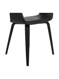 Chaises en cuir synthétique à accoudoirs Nova, 2 pièces, Noir