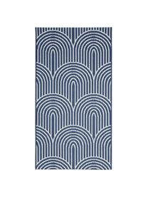 Tapis extérieur bleu ethnique Arches, Bleu, blanc