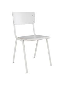 Sillas Back to School, 4 uds., Patas: metal, pintado en polvo, Asiento: laminado, Blanco, An 43 x F 47 cm