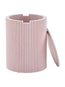 Mesa auxiliar de madera Nele, con función de almacenamiento, Tablero de fibras de densidad media (MDF) chapado en madera de fresno, Rosa, Ø 40 x Al 51 cm