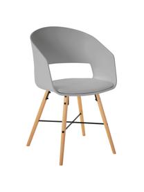 Sedia con braccioli  Luna 2 pz, Gambe: legno di faggio verniciat, Grigio, Larg. 52 x Prof. 52 cm