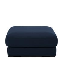 Sofa-Hocker Tribeca in Dunkelblau, Bezug: 100% Polyester Der hochwe, Gestell: Massives Buchenholz, Webstoff Dunkelblau, B 80 x H 40 cm