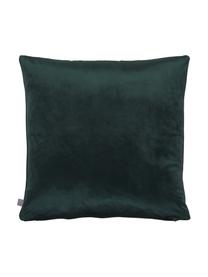 Fluwelenkussenhoezen Nicole, 3-delig, 100% polyester fluweel, Groen, donkergroen, wit, B 50 x L 50 cm