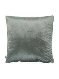 Fluwelenkussenhoezen Nicole, 3-delig, 100% polyester fluweel, Groen, donkergroen, wit, B 50 x L 50 cm