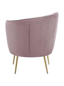 Samt-Cocktailsessel Louise in Mauve, Bezug: Samt (Polyester) Der hoch, Samt Mauve, B 76 x T 75 cm