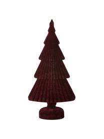 Pieza decorativa Velvie Christmas Tree, Figura: vidrio, Exterior: poliéster, Rojo oscuro, An 15 x Al 31 cm