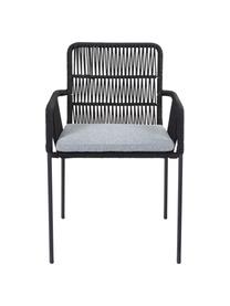 Stolička s opierkami Sando, 2 ks, Čierna, sivá, Š 55 x H 65 cm