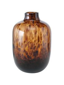 Glazen vaas Leopard met patroon, Glas, Bruintinten, Ø 16 x H 25 cm