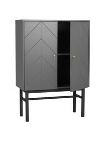 Buffet haut scandinave 2 portes Webster, Gris, anthracite